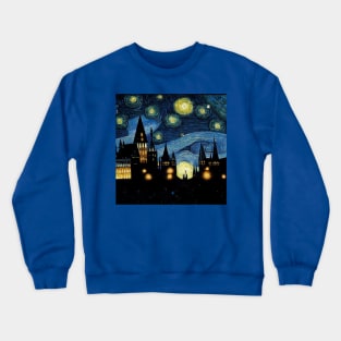 Starry Night Wizarding School Van Gogh Crewneck Sweatshirt